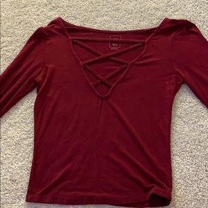 Cropped Maroon Top